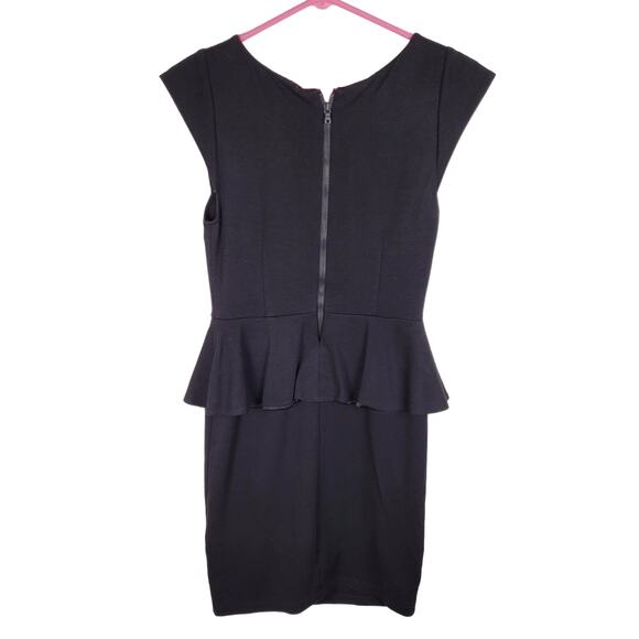 Alice and Olivia sophisticated black sleeveless peplum dress size 2 - Picture 2 of 6
